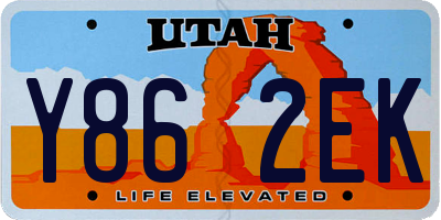 UT license plate Y862EK