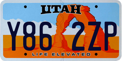 UT license plate Y862ZP