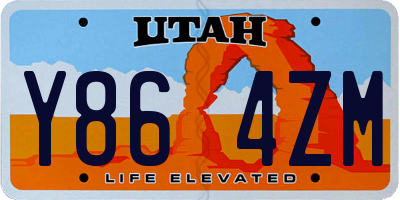 UT license plate Y864ZM