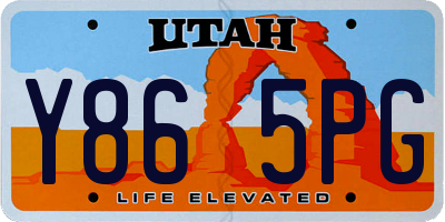 UT license plate Y865PG