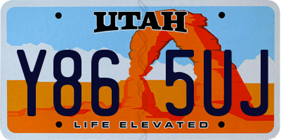 UT license plate Y865UJ
