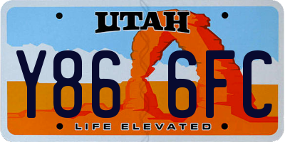 UT license plate Y866FC