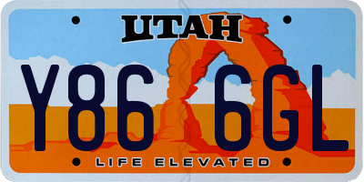 UT license plate Y866GL