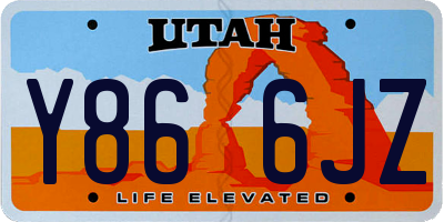 UT license plate Y866JZ