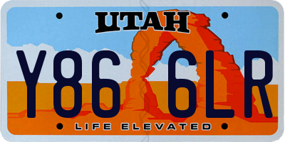UT license plate Y866LR