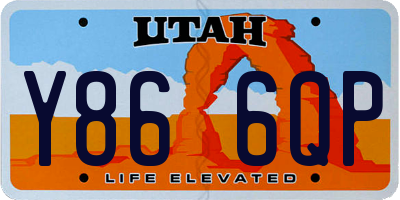UT license plate Y866QP
