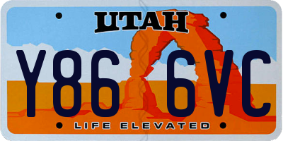 UT license plate Y866VC
