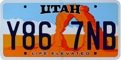 UT license plate Y867NB