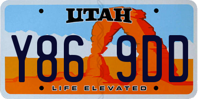 UT license plate Y869DD