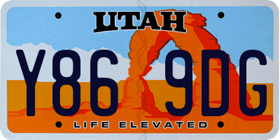 UT license plate Y869DG