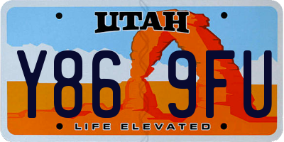 UT license plate Y869FU