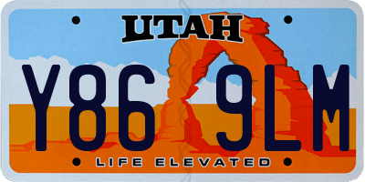UT license plate Y869LM