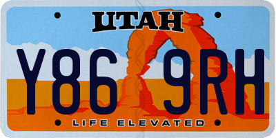 UT license plate Y869RH
