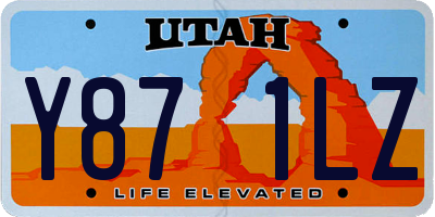 UT license plate Y871LZ