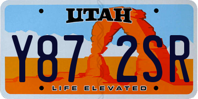 UT license plate Y872SR