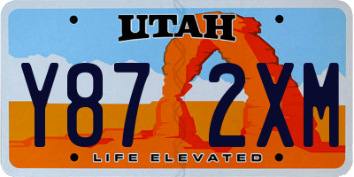 UT license plate Y872XM