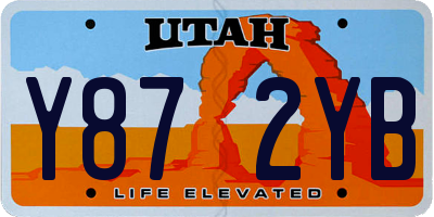 UT license plate Y872YB