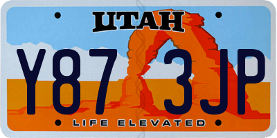 UT license plate Y873JP