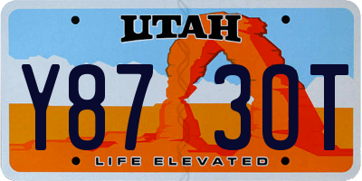 UT license plate Y873OT