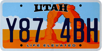 UT license plate Y874BH