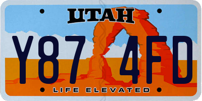 UT license plate Y874FD