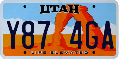 UT license plate Y874GA
