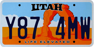 UT license plate Y874MW