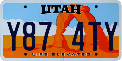 UT license plate Y874TY