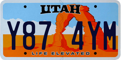 UT license plate Y874YM