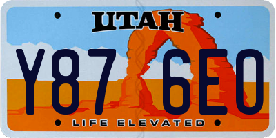 UT license plate Y876EO