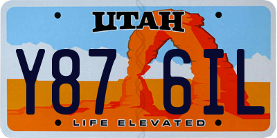 UT license plate Y876IL