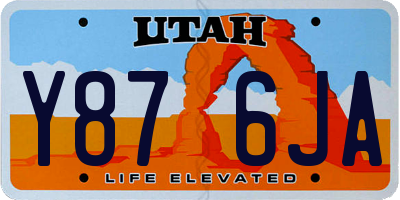 UT license plate Y876JA