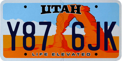 UT license plate Y876JK