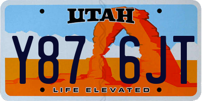 UT license plate Y876JT