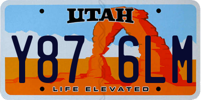 UT license plate Y876LM