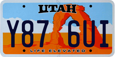 UT license plate Y876UI