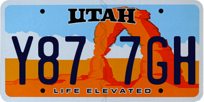UT license plate Y877GH