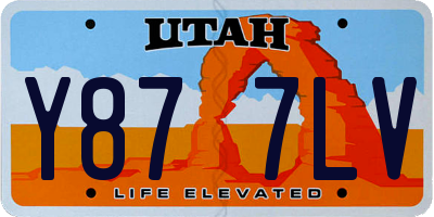 UT license plate Y877LV