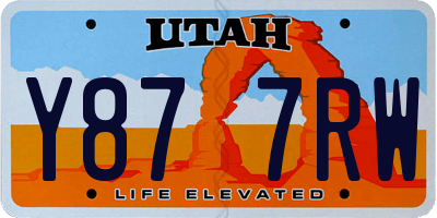 UT license plate Y877RW