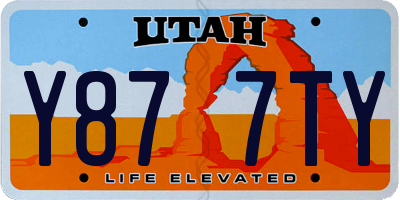 UT license plate Y877TY