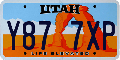 UT license plate Y877XP