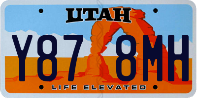 UT license plate Y878MH