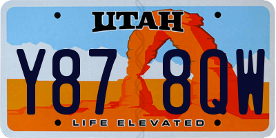 UT license plate Y878QW