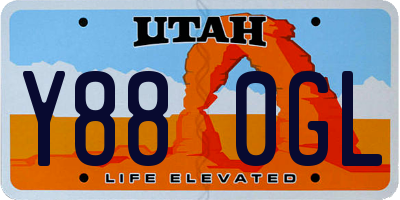 UT license plate Y880GL