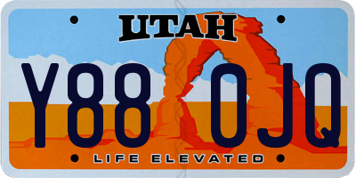 UT license plate Y880JQ