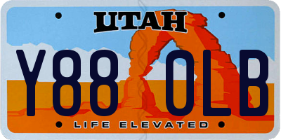 UT license plate Y880LB