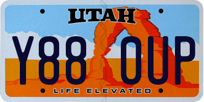UT license plate Y880UP