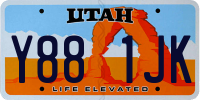 UT license plate Y881JK