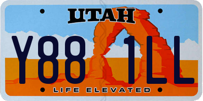 UT license plate Y881LL