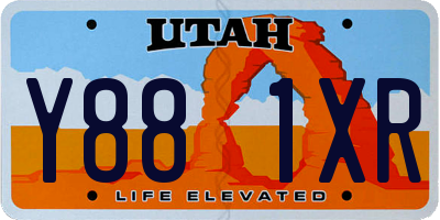 UT license plate Y881XR